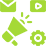 Chat bubble and connection icon representing social media strategy for electricians.
